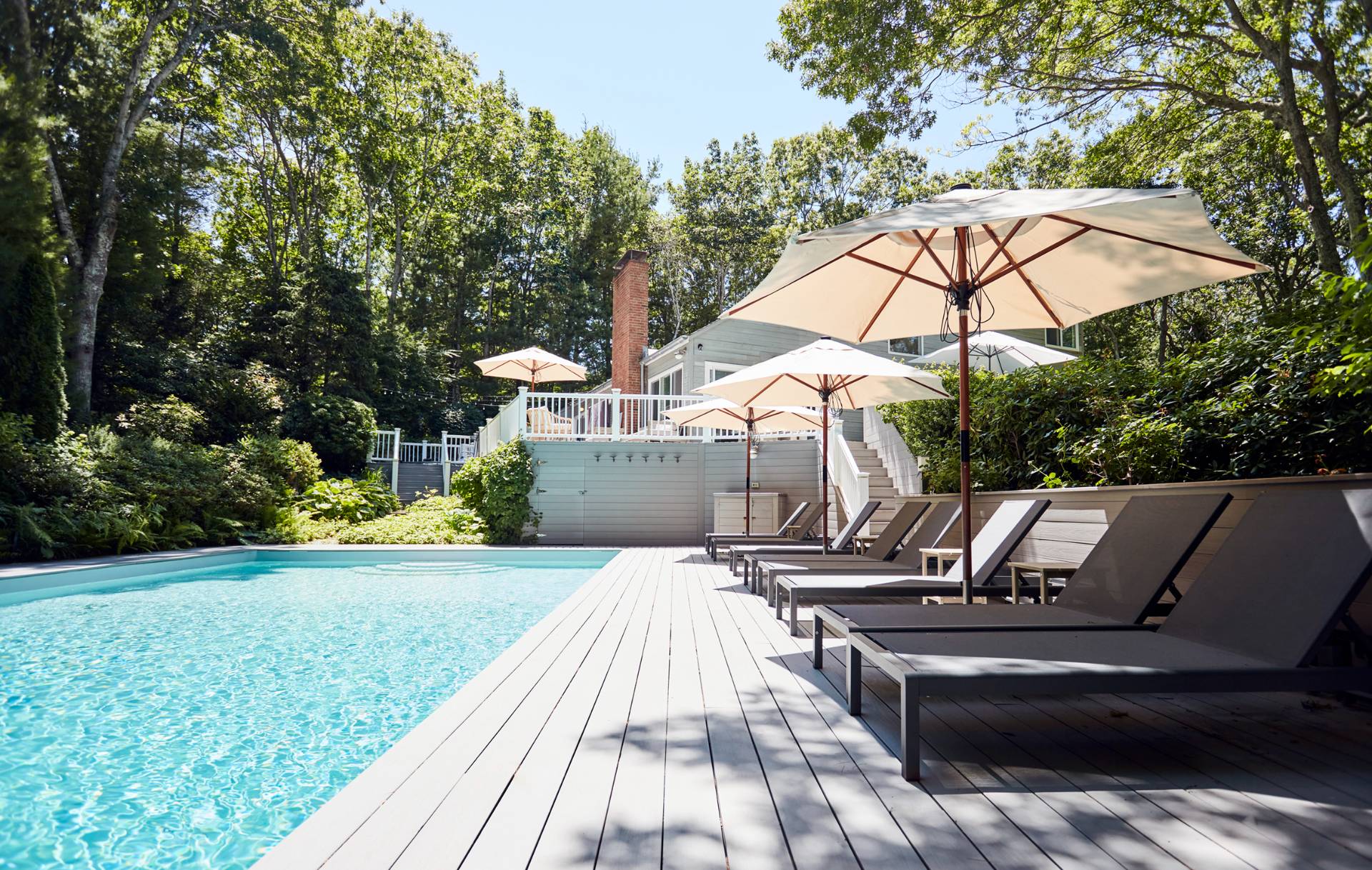 a view of swimming pool with a patio