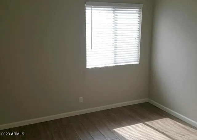an empty room with a window