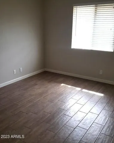 an empty room with a window