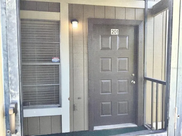 a view of front door of a house