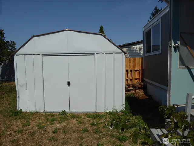a backyard of a house