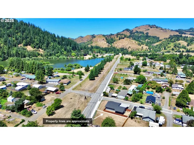 an aerial view of multiple house