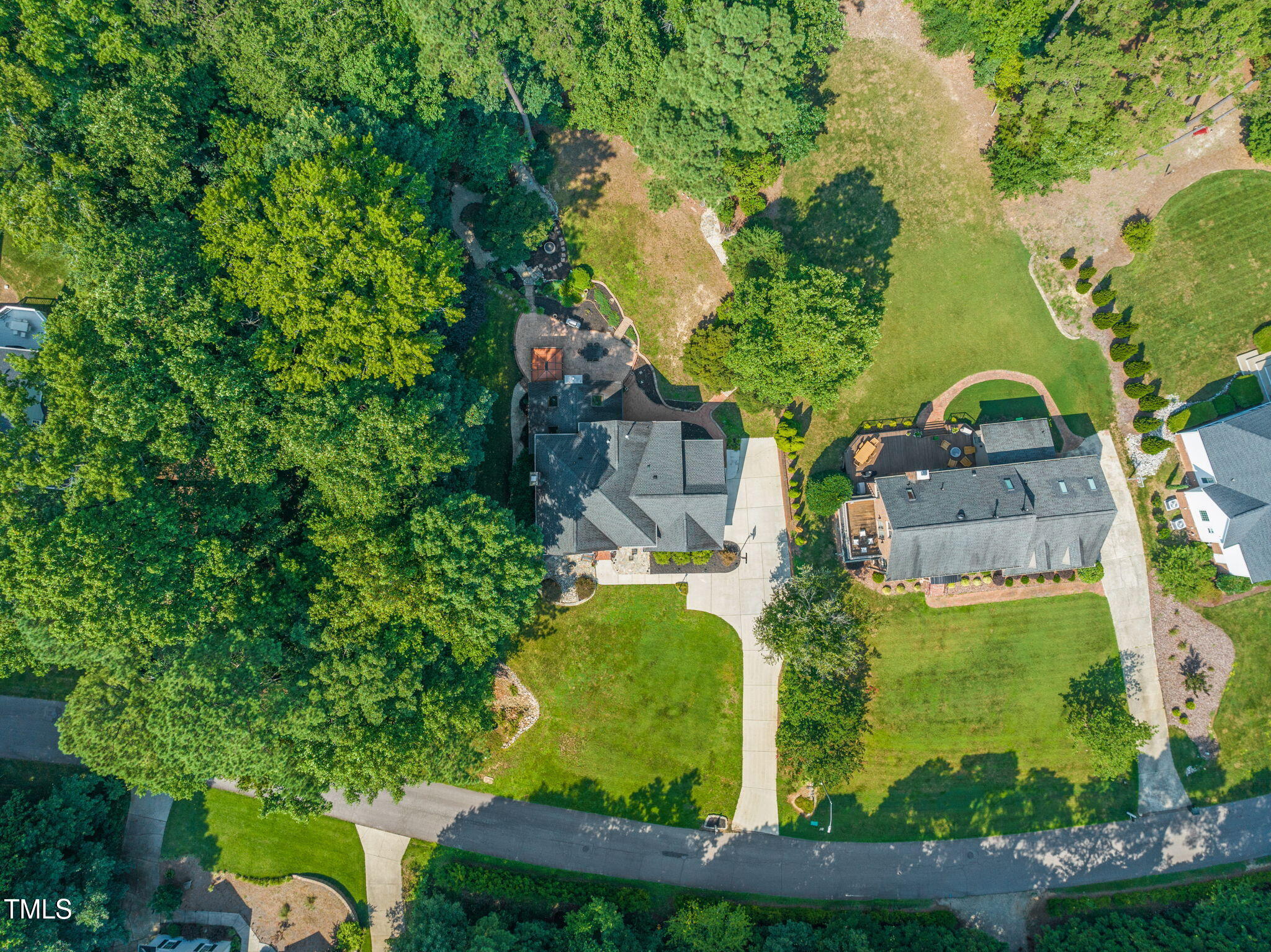 9009 Hometown Drive Raleigh, NC 27615 - Photo 69 of 82 an aerial view of a house with an outdoor space