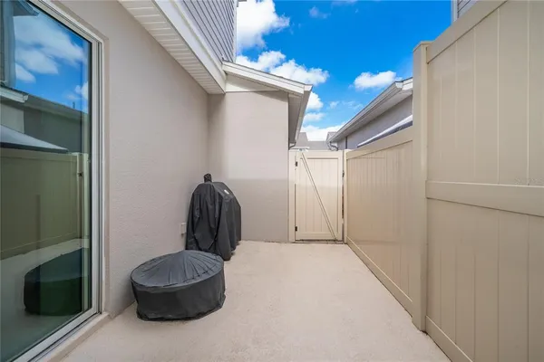 a view of a hallway with entryway