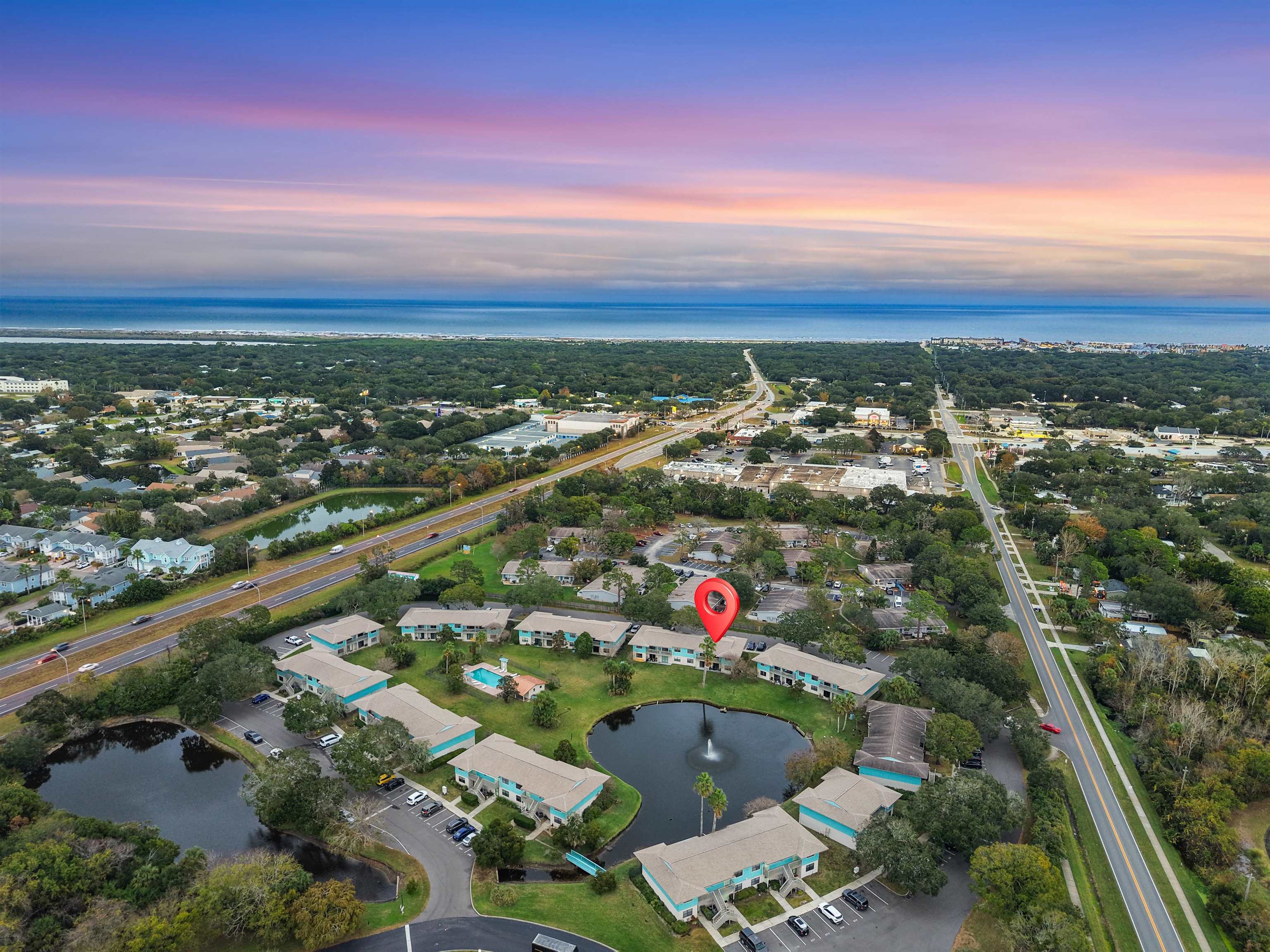 650 West Pope Road, Unit 233 St. Augustine, FL 32080 - Photo 27 of 31 an aerial view of residential houses with outdoor space