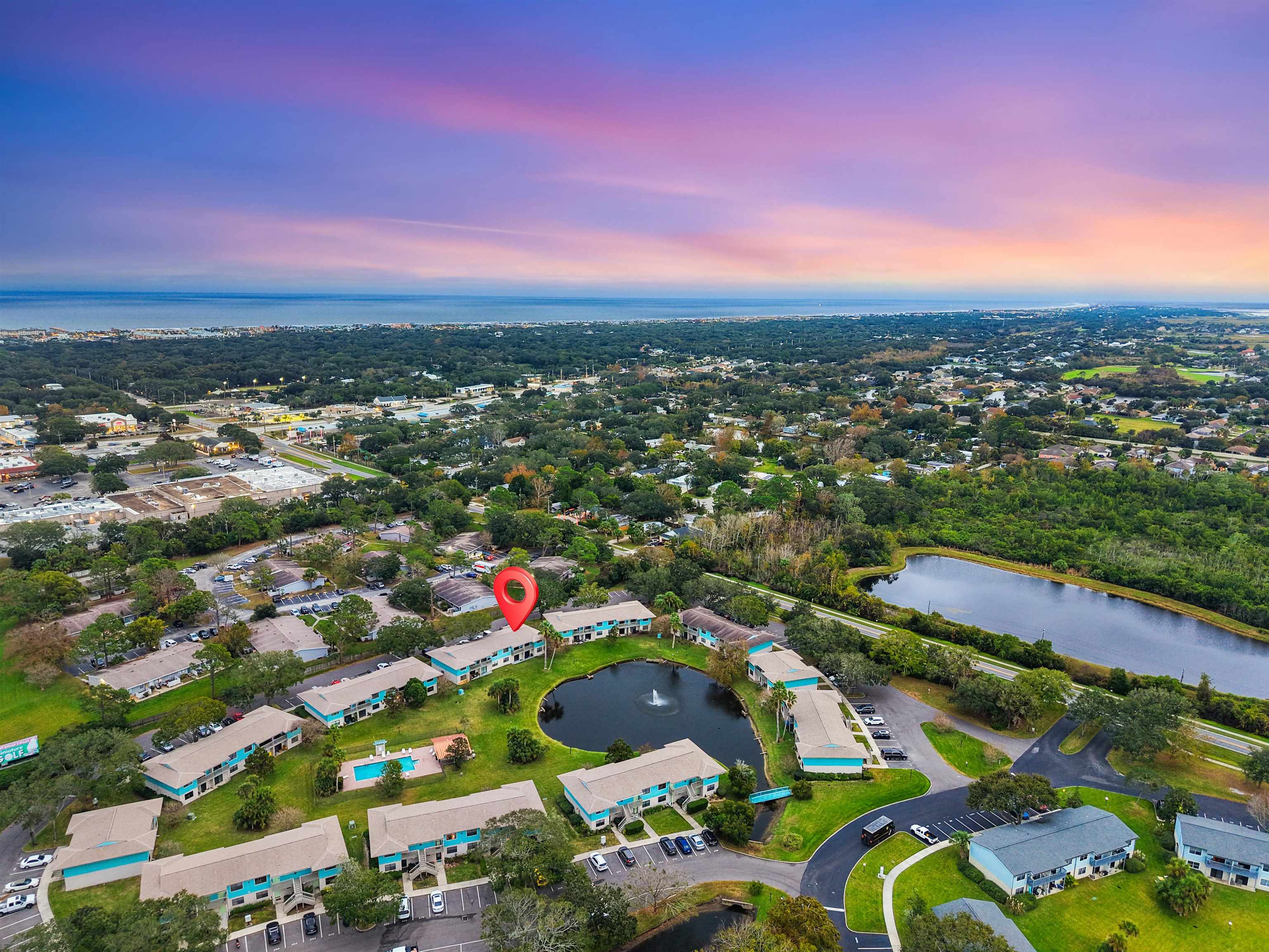 650 West Pope Road, Unit 233 St. Augustine, FL 32080 - Photo 30 of 31 an aerial view of residential houses with outdoor space