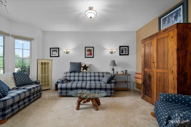 a bedroom with furniture and a couch