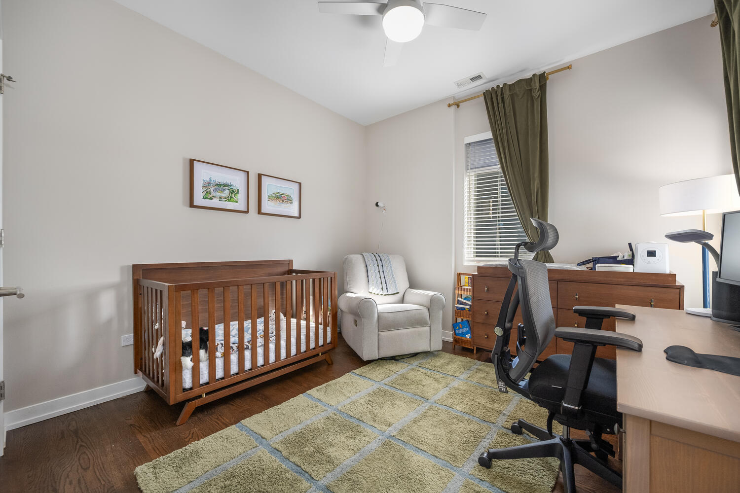 1841 North California Avenue, Unit 3B Chicago, IL 60647 - Photo 16 of 22 a bedroom with furniture and a window
