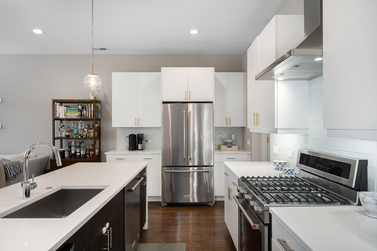 1841 North California Avenue, Unit 3B Chicago, IL 60647 - Photo 3 of 22 a kitchen with stainless steel appliances a refrigerator sink and stove