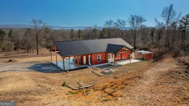a view of a terrace with a yard