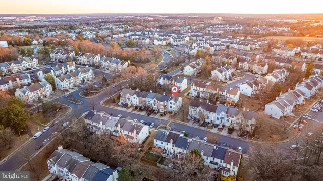 an aerial view of a city