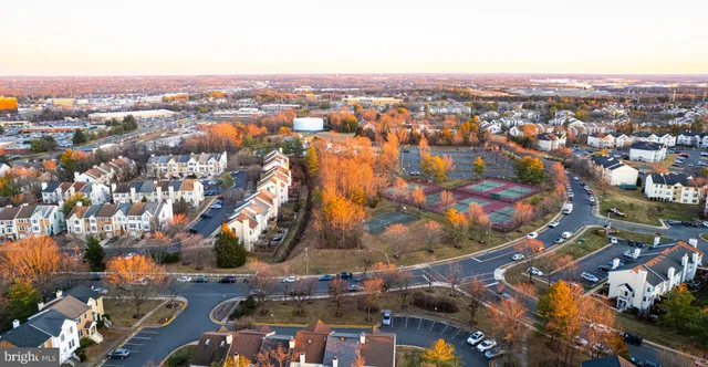 an aerial view of a city