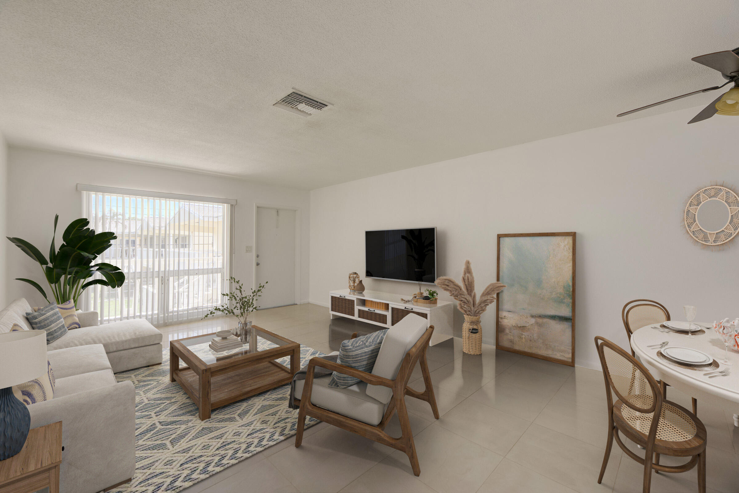 2755 Northeast 28th Street, Unit F1 Lighthouse Point, FL 33064 - Photo 17 of 21 Staged living room