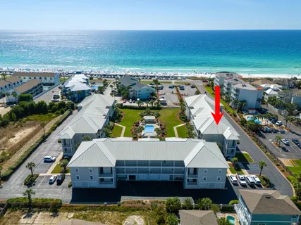 a view of building and ocean