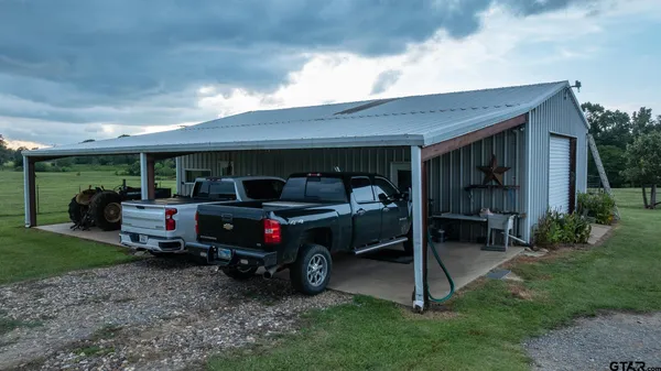 a car parked in front of a house