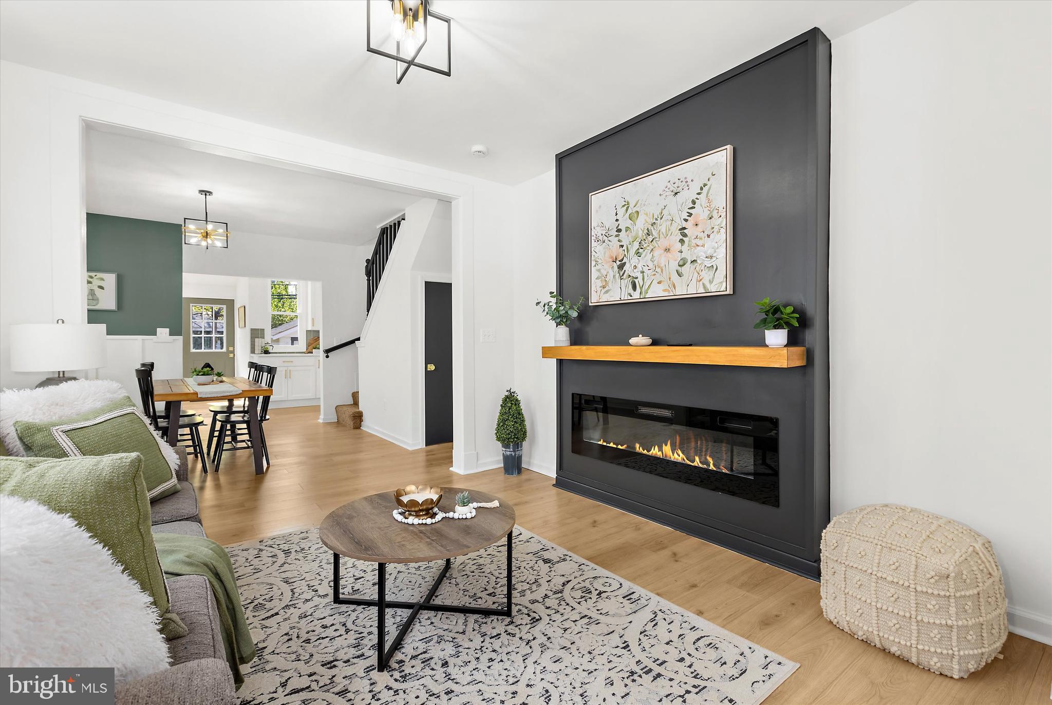 5313 Elsrode Avenue Baltimore, MD 21214 - Photo 8 of 60 Living Room with Electric Fireplace
