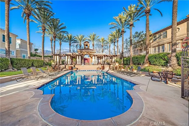 a front view of a house with swimming pool