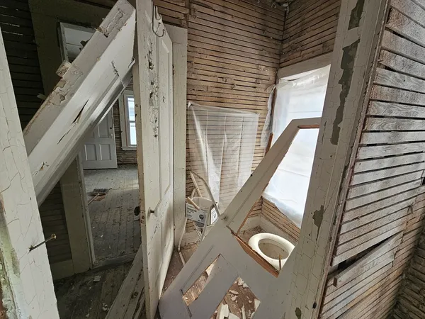 a view of a door of the house