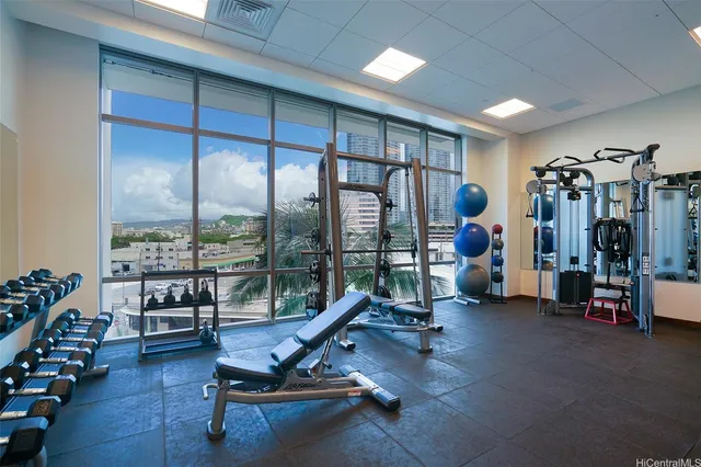 an outdoor space with furniture for seating