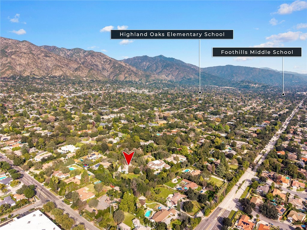 1110 Fallen Leaf Road Arcadia, CA 91006 - Photo 38 of 38 a view of a dry yard with mountains in the background