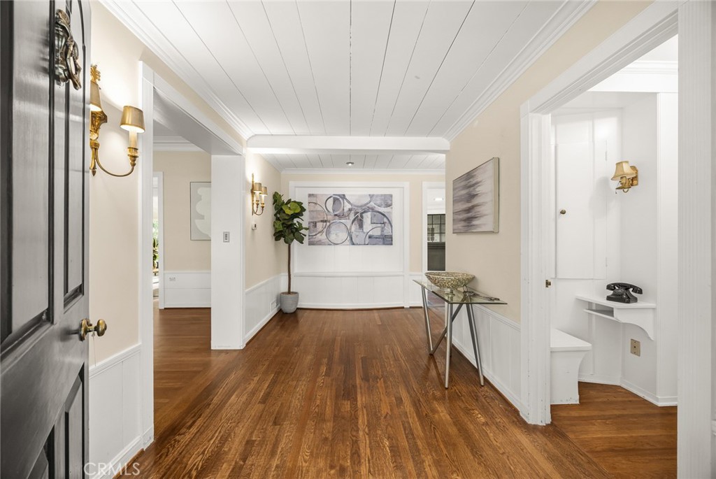 1110 Fallen Leaf Road Arcadia, CA 91006 - Photo 4 of 38 a view of a hallway with wooden floor and staircase
