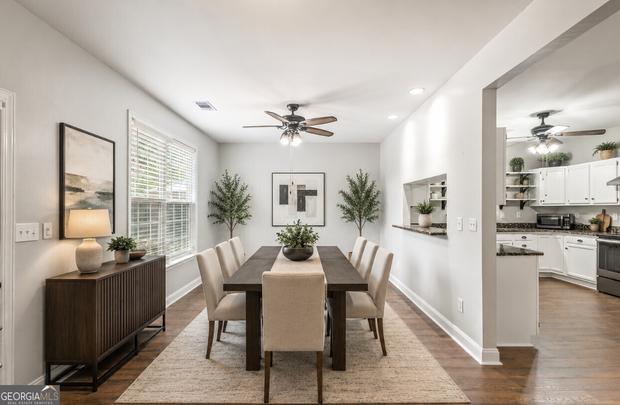 82 Newton Road LaGrange, GA 30240 - Photo 6 of 45 a view of a dining room with furniture window and wooden floor