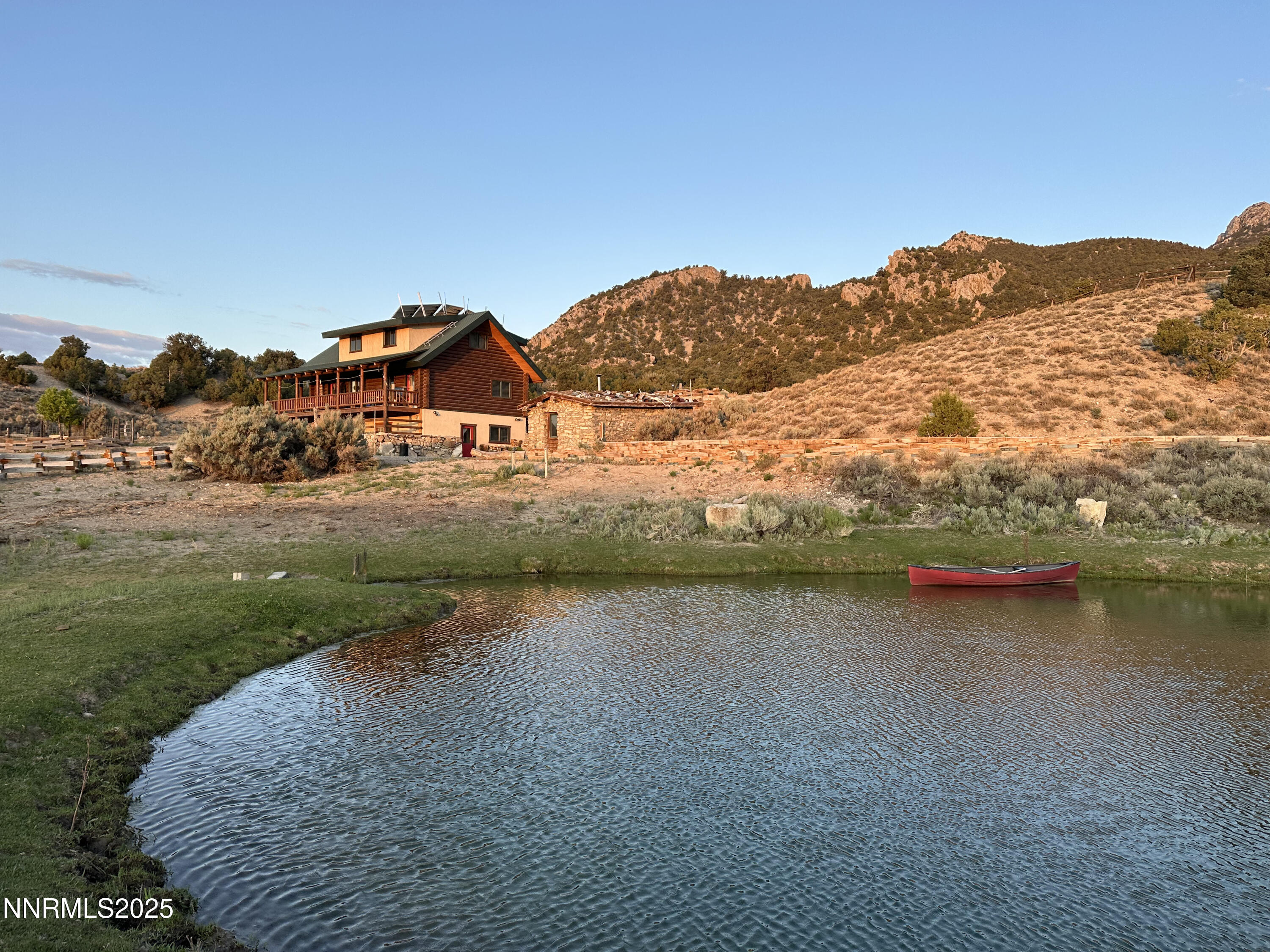 3350 Ikes Cyn Road Round Mountain, NV 89045 - Photo 36 of 38 an aerial view of residential houses with outdoor space and river