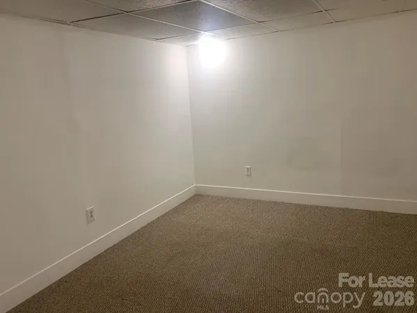 an empty room with closet