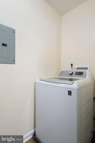 a close view of washer and dryer