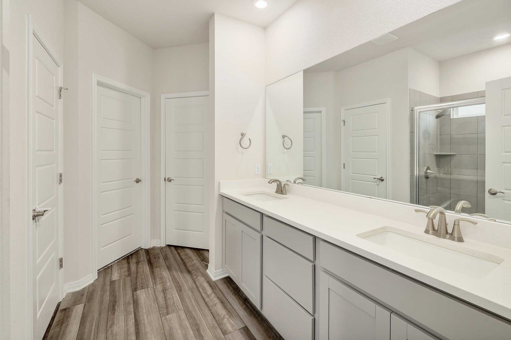 144 Sungrove Trail Georgetown, TX 78628 - Photo 12 of 40 The primary bathroom has lots of storage along with a walk-in closet