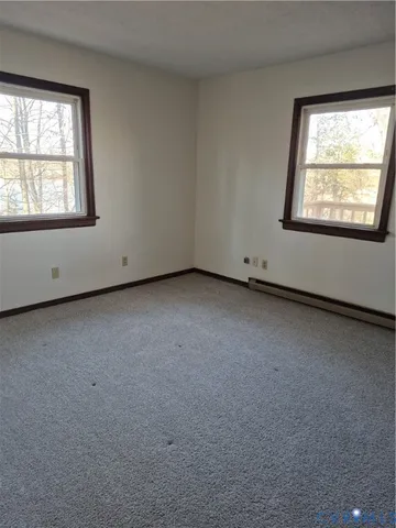 an empty room with a window