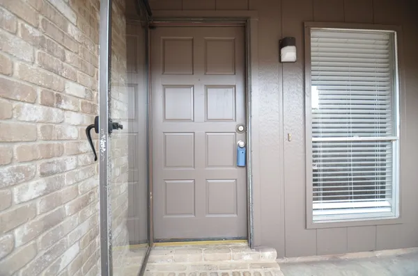 a view of front door of house