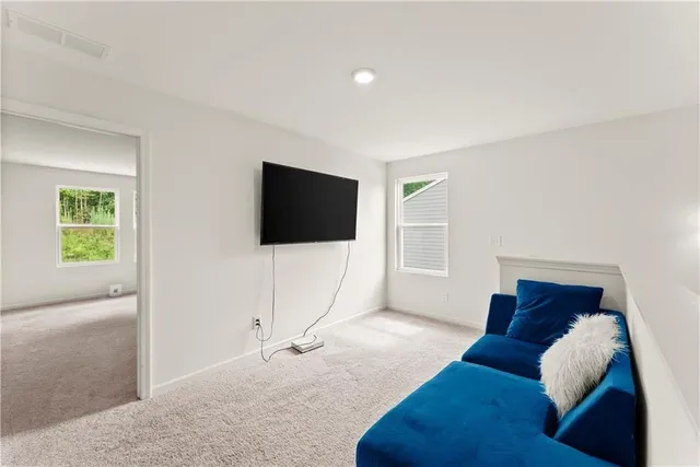 a living room with a couch and a flat screen tv