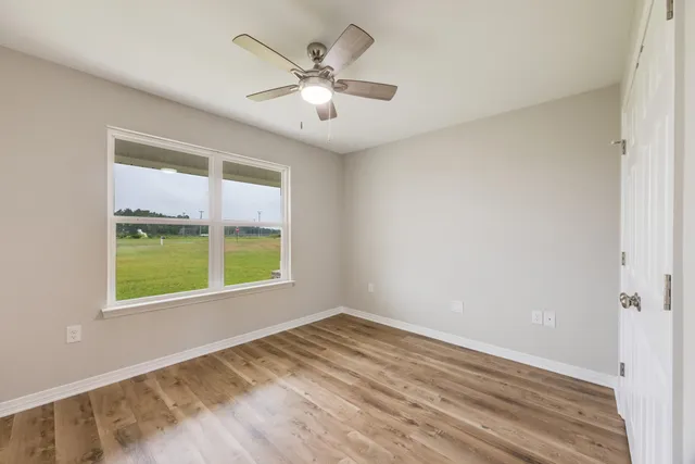 an empty room with a window