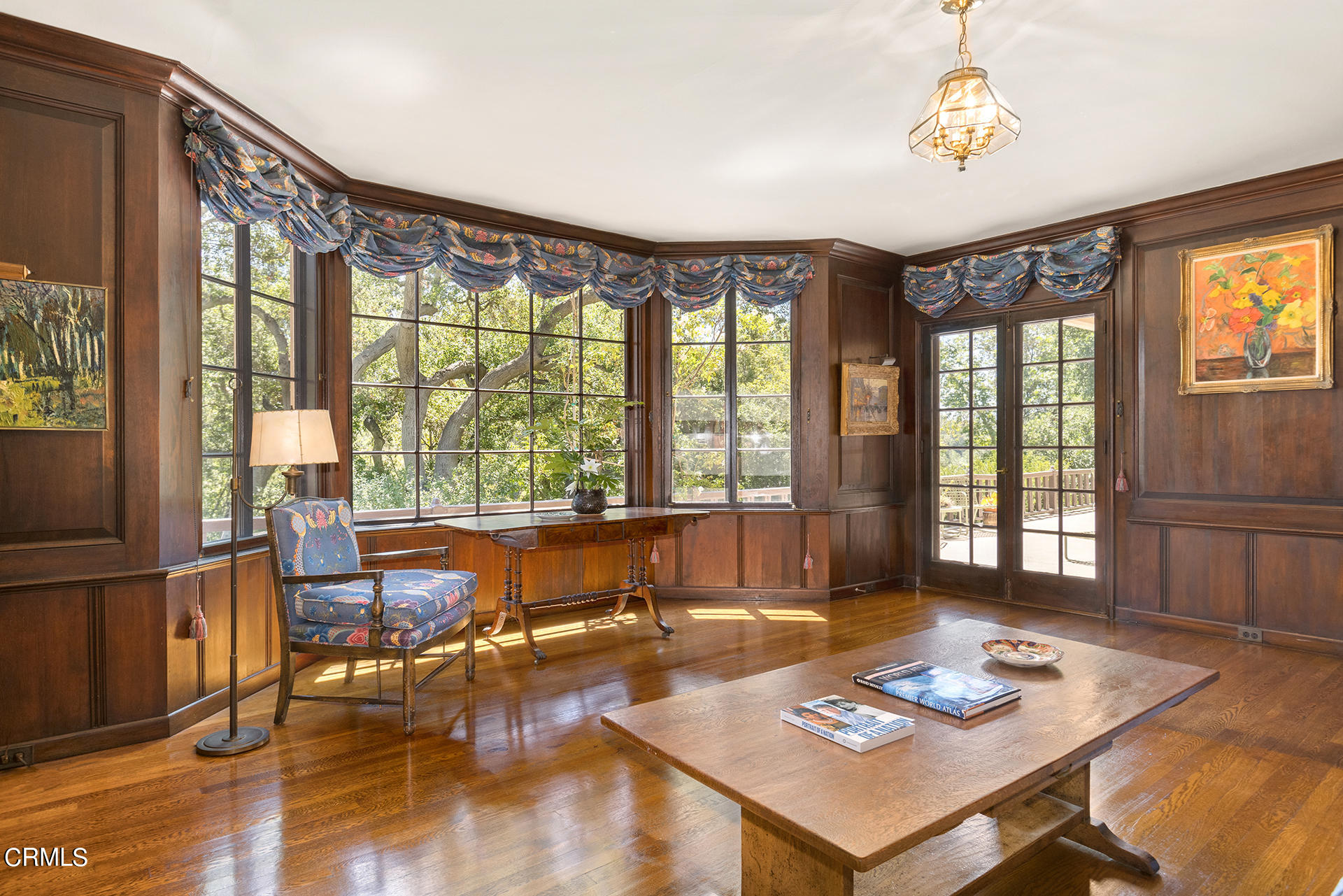 744 Rockwood Road Pasadena, CA 91105 - Photo 12 of 43 a living room with furniture and floor to ceiling windows