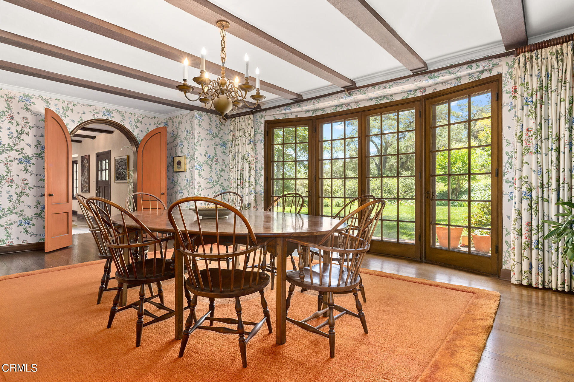 744 Rockwood Road Pasadena, CA 91105 - Photo 9 of 43 a view of a dining room with furniture window and wooden floor