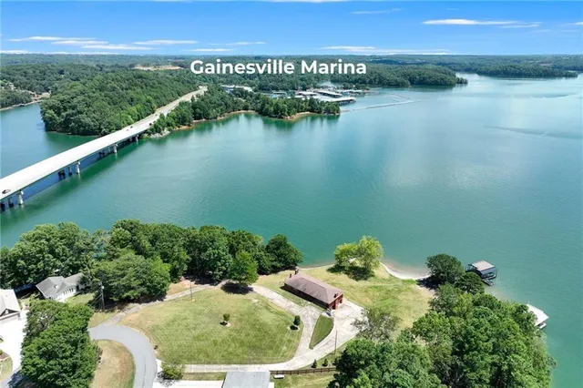 a view of a lake from a balcony