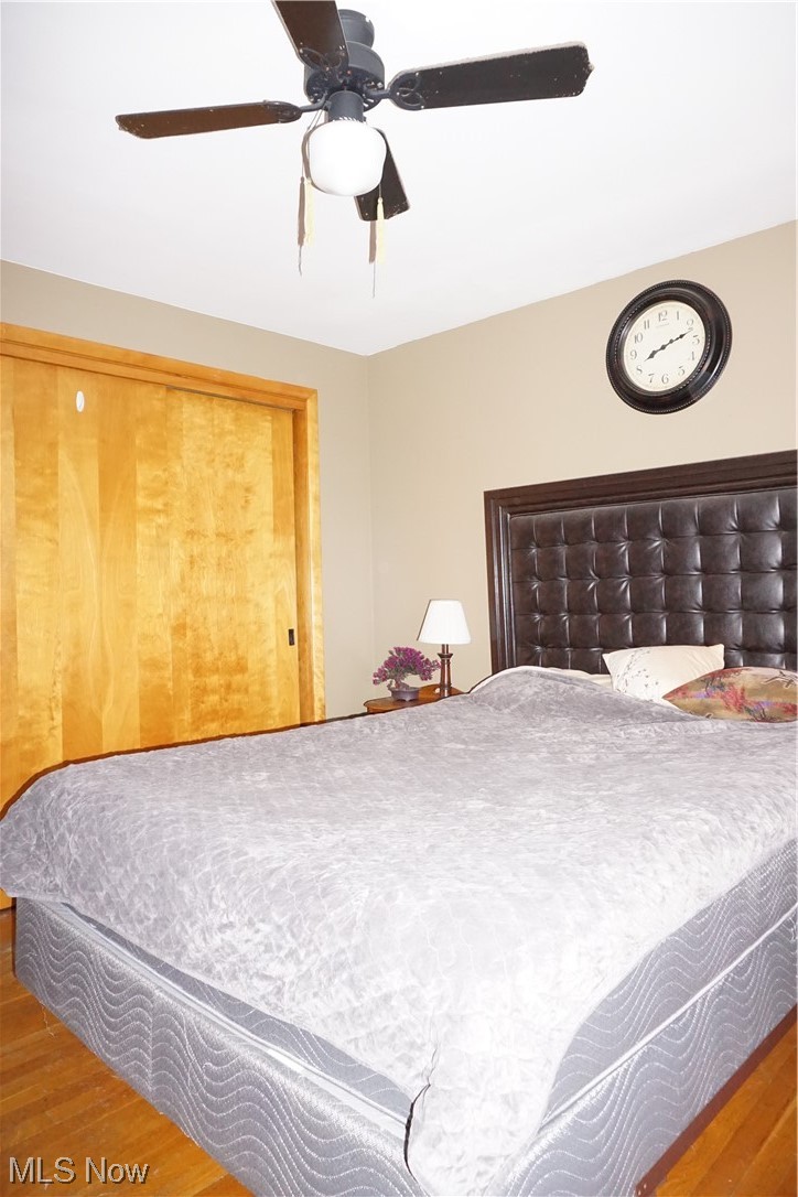 4611 8th Street Northwest Canton, OH 44708 - Photo 20 of 29 Bedroom with ceiling fan and wood-type flooring