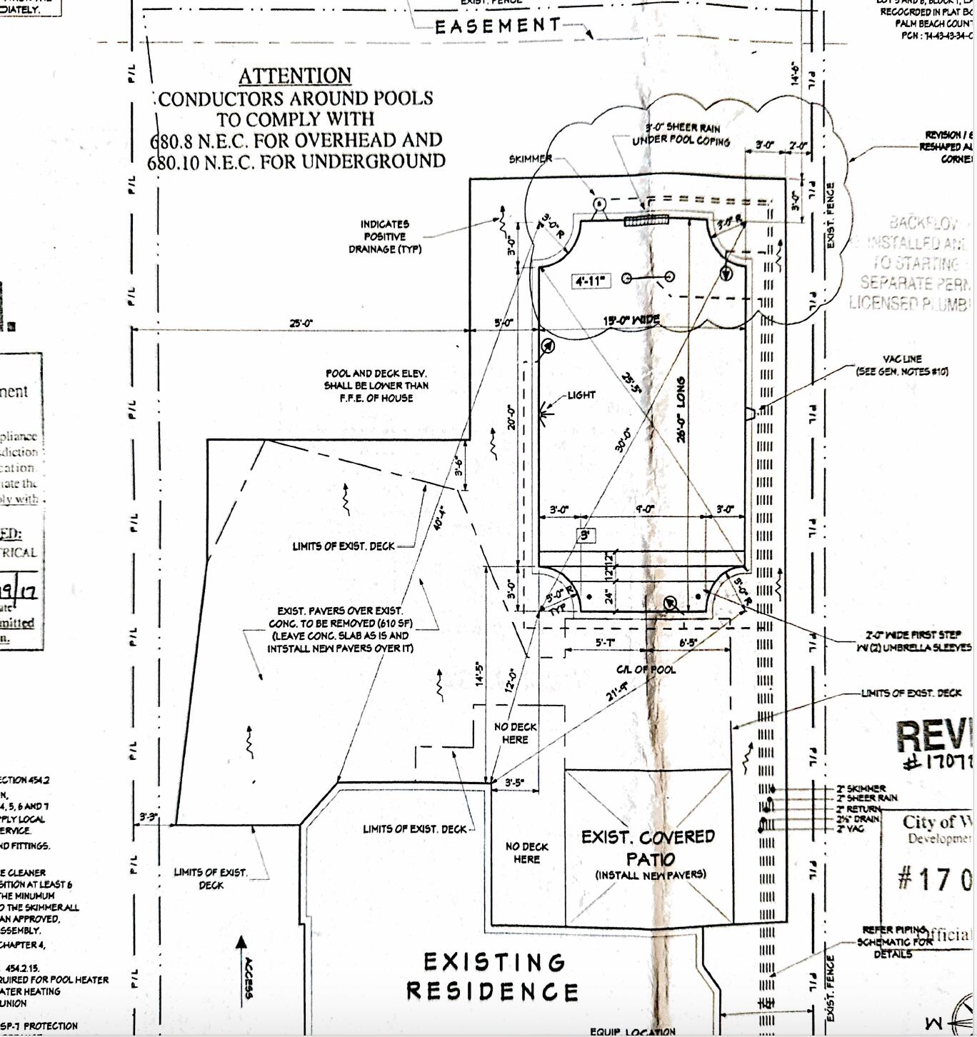 323 Dyer Road West Palm Beach, FL 33405 - Photo 5 of 6 Pool Plan