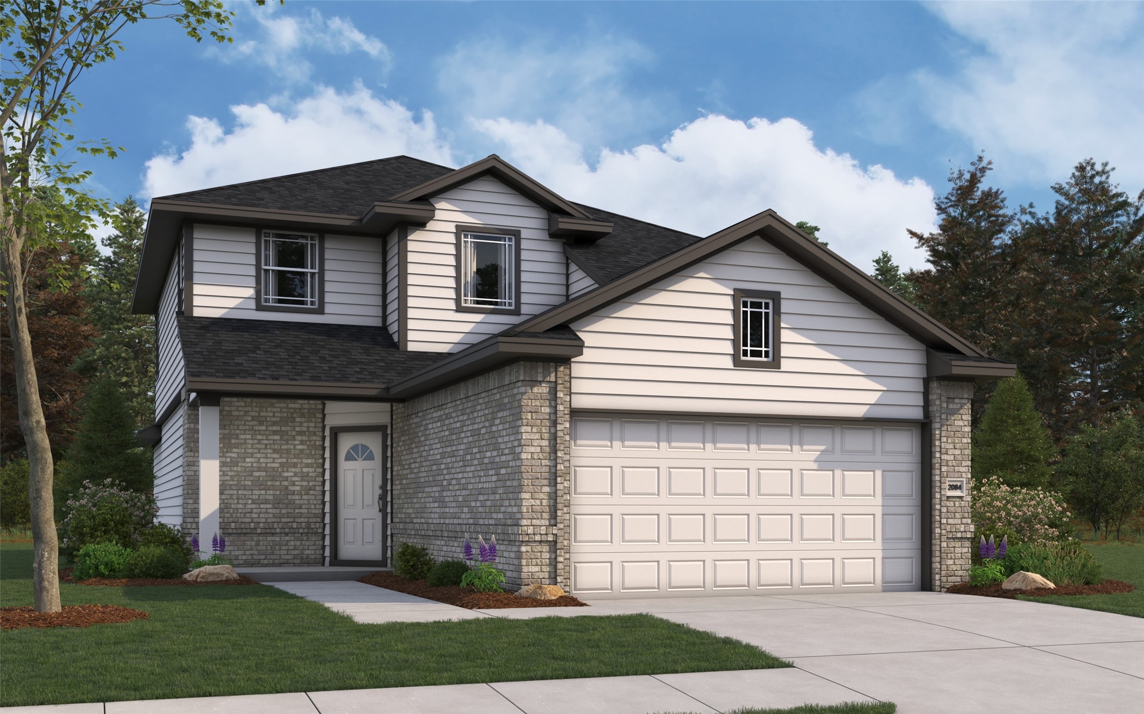 22470 Kinley Street New Caney, TX 77357 - Photo 21 of 21 a front view of a house with a garden