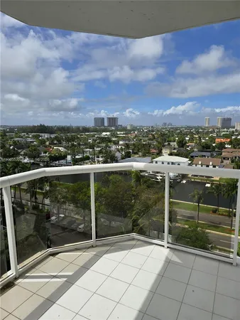 a view of a city from a terrace