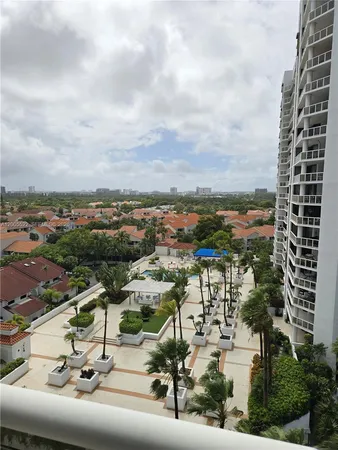 a view of a lake with a city