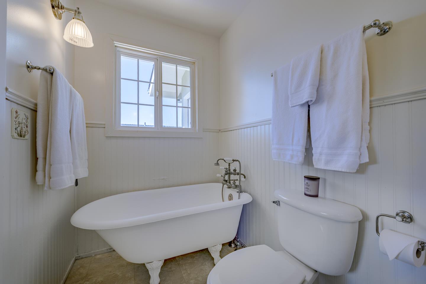 3350 Hardin Way Soquel, CA 95073 - Photo 27 of 45 a white bath tub sitting next to a white toilet