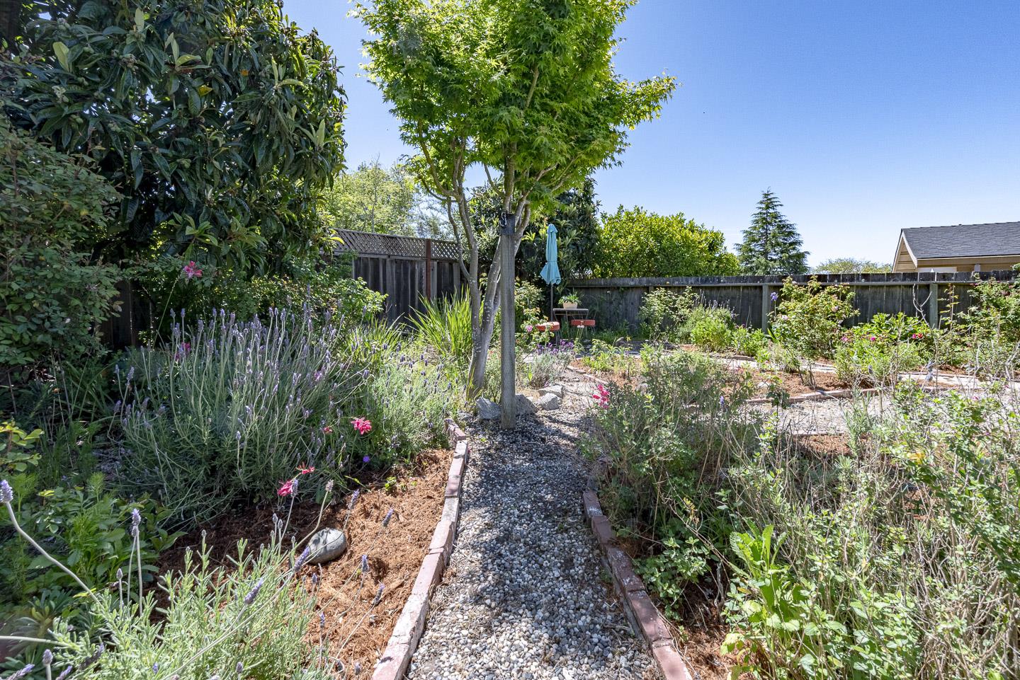 3350 Hardin Way Soquel, CA 95073 - Photo 31 of 45 a view of a garden with a lake