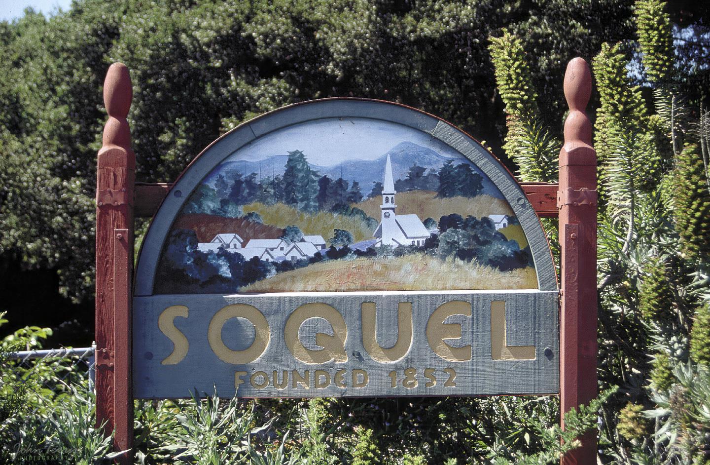 3350 Hardin Way Soquel, CA 95073 - Photo 37 of 45 a wooden sign with a lake