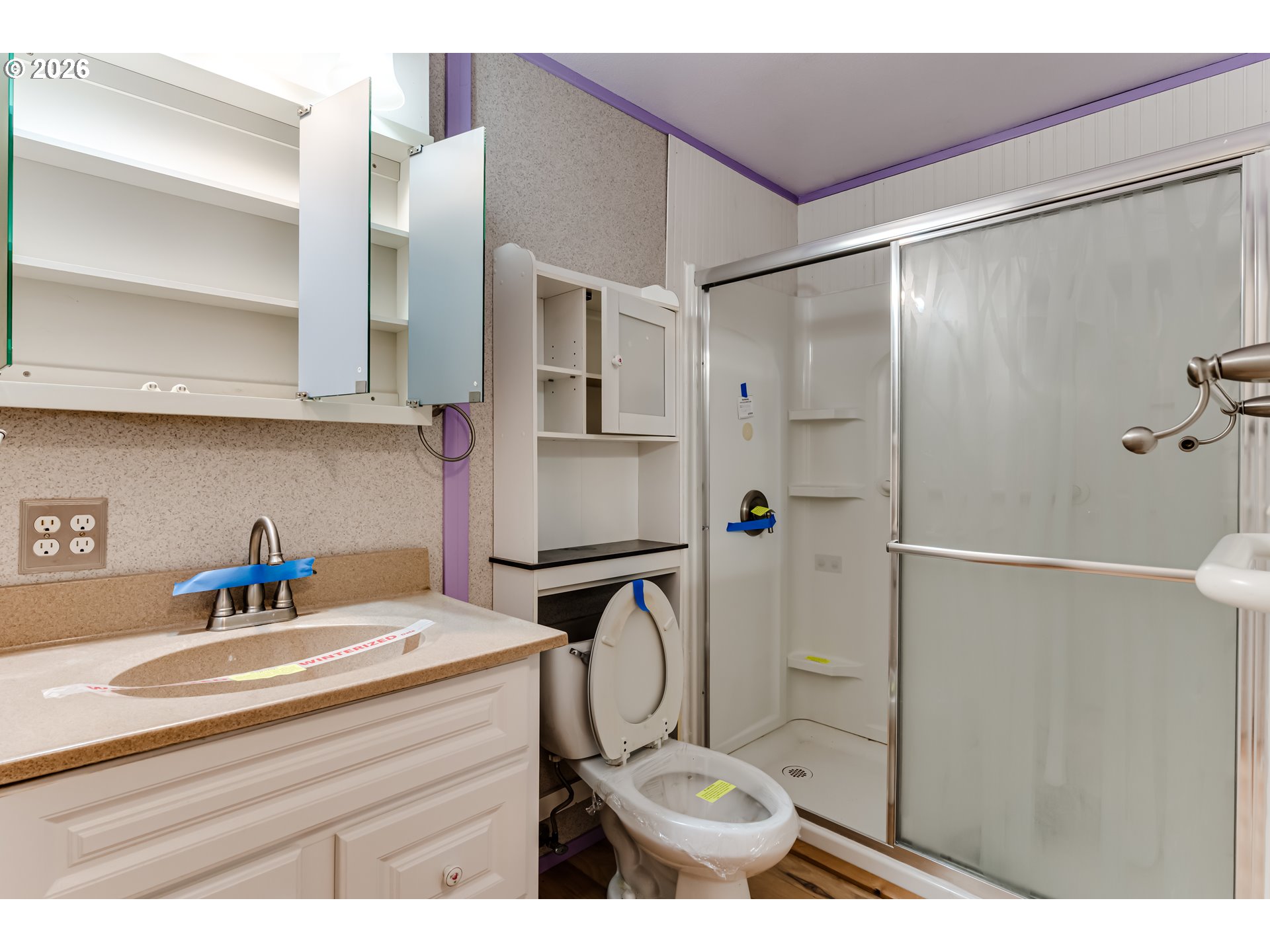 445 Southwest Juniper Street Junction City, OR 97448 - Photo 16 of 36 a bathroom with a sink toilet and shower