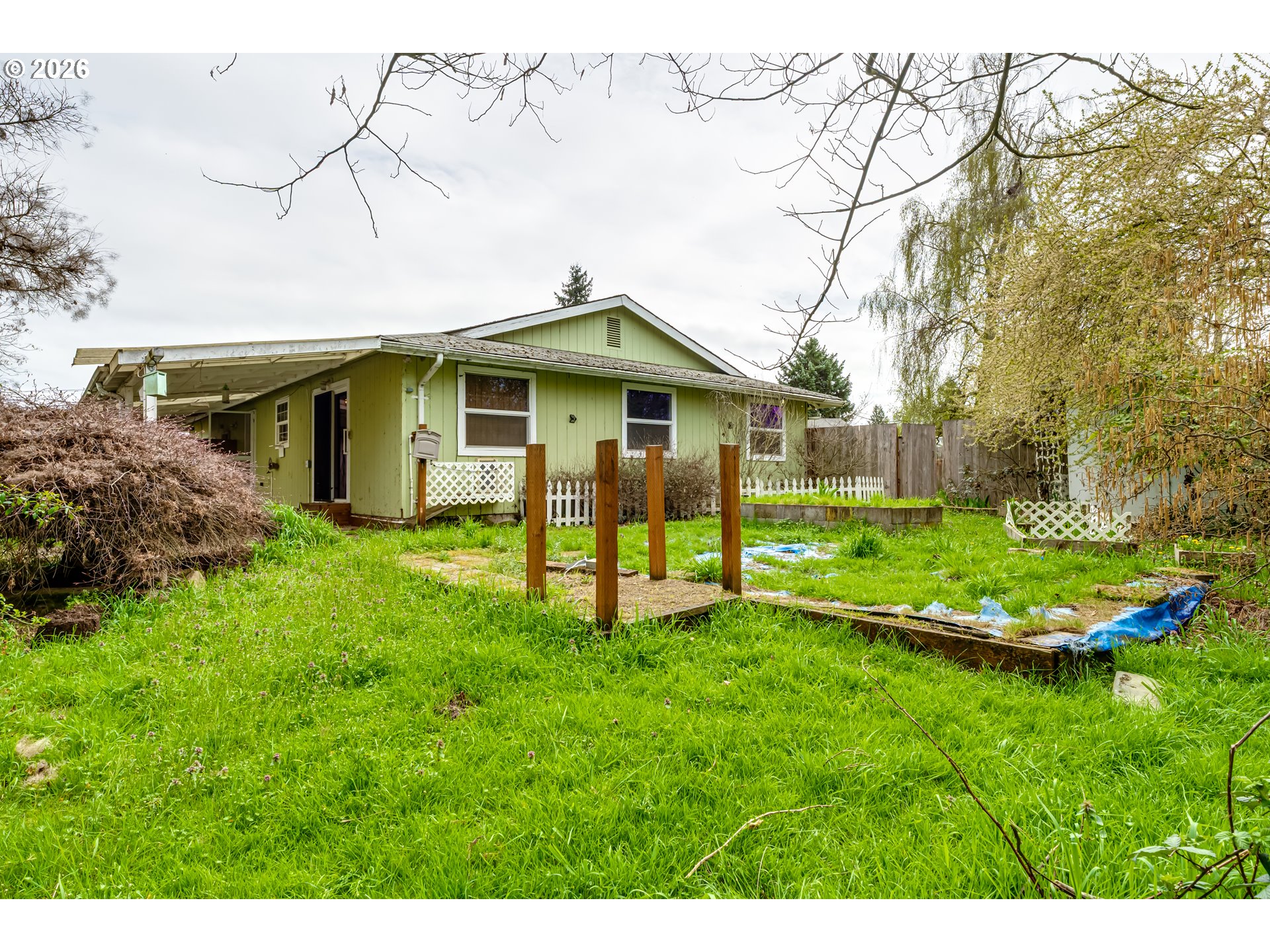 445 Southwest Juniper Street Junction City, OR 97448 - Photo 33 of 36 a front view of a house with a yard and trees