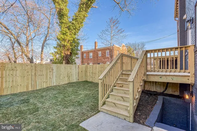 a view of a balcony with an outdoor space