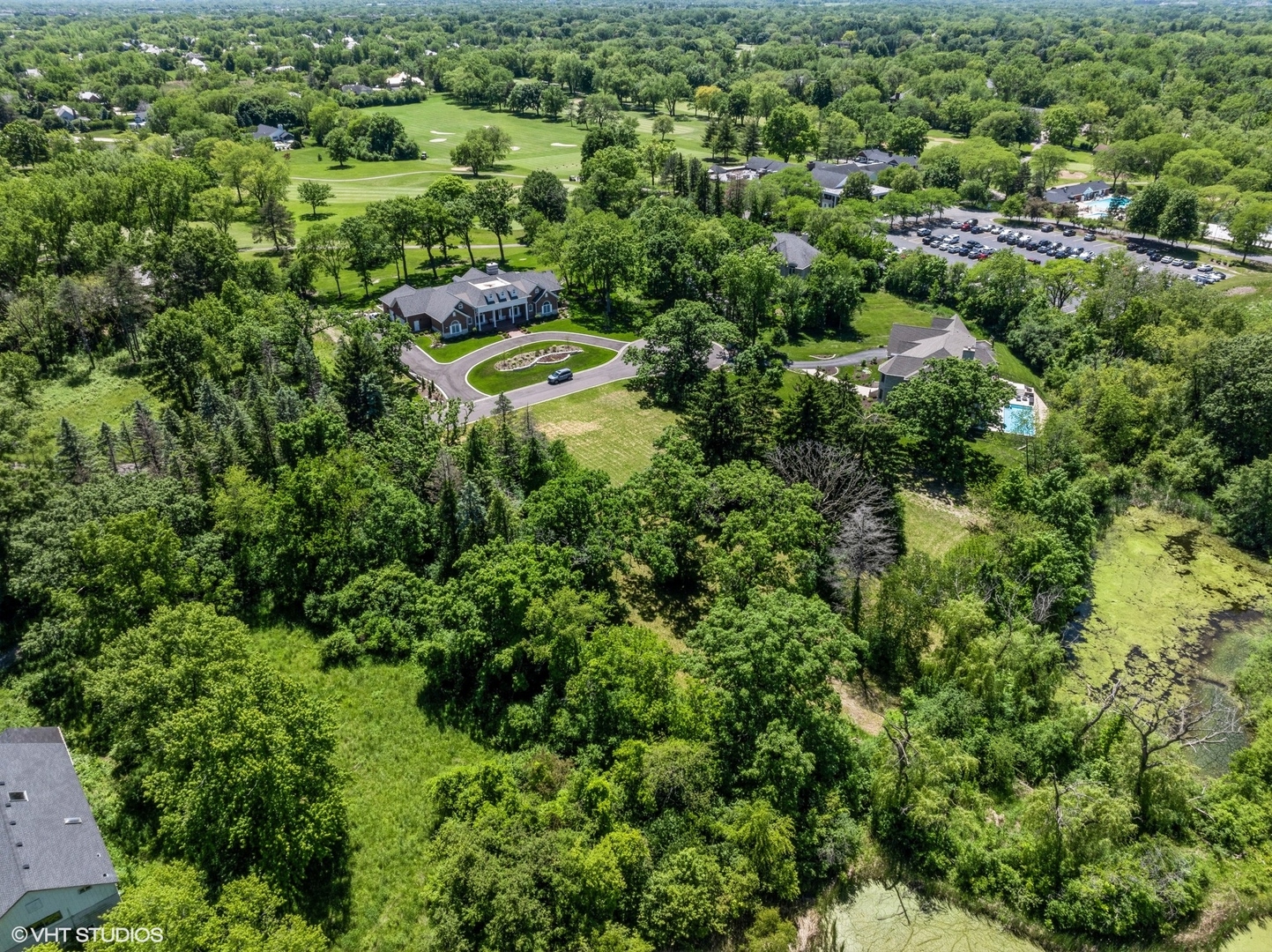 1146 Steeple View Drive Long Grove, IL 60047 - Photo 7 of 14 an aerial view of residential house with outdoor space and trees all around