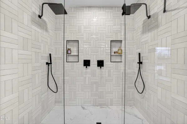 a bathroom that has a shower
